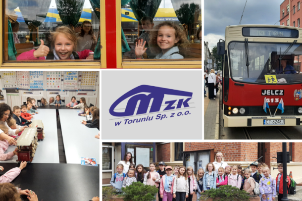 Zdjęcia z wycieczki PS nr 3 w Toruniu  w zajezdni tramwajowej