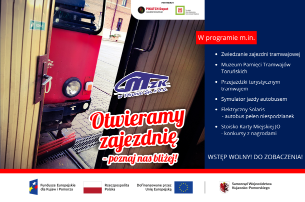 plakat promujący Dni Otwarte w Zajezdni Tramwajowej